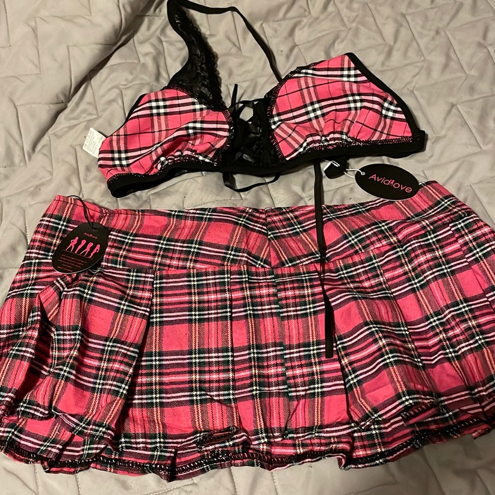 School girl with top and skirt